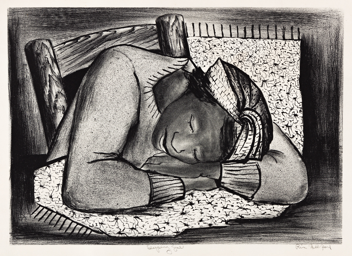 RIVA HELFOND (1910-2002) Sleeping Girl.